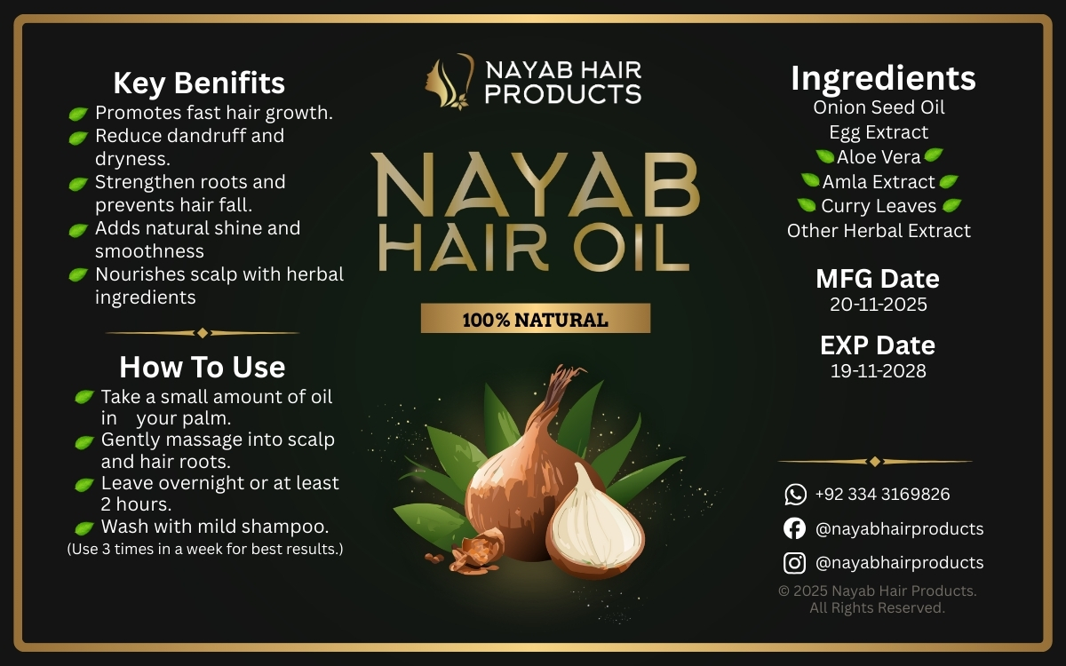Nayab Hair Oil Bottle